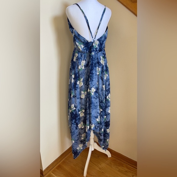 Women’s Cami Casual Dress Size XL Blue Floral Print MEANEOR Light Soft Material - Picture 8 of 10